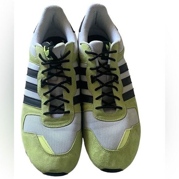 ADIDAS ZX 700 Low Profile Fluorescent Green Black White Sneaker Mens Size 12 ECU - Picture 8 of 12